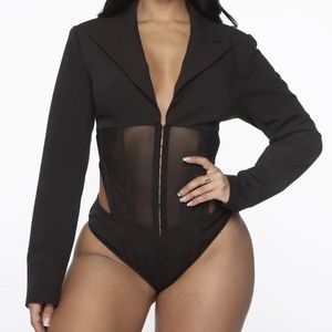 Fashion Nova Black Office to Happy Hour Bodysuit